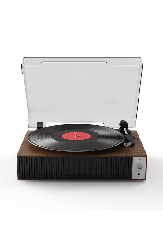 Vinyl Record Player Turntable with Built-in 2 Stereo Speakers, Brown (CP02)