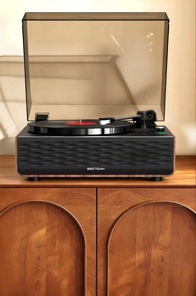 High Fidelity Belt Drive Turntable with Built-in Speakers （CP03）